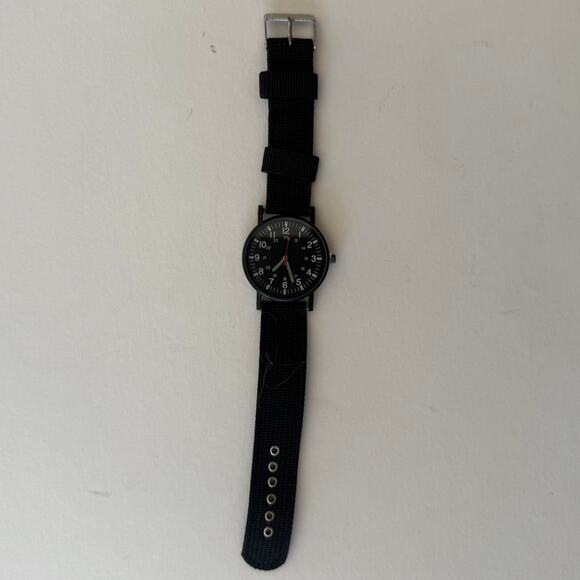 Black Analog Watch Unisex Minimalist Streetwear Style Quartz New - Picture 6 of 11